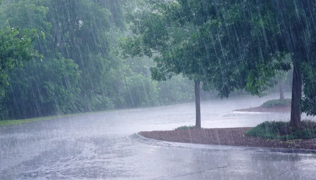 Heavy rain in Louisville, Kentucky, spring 2025