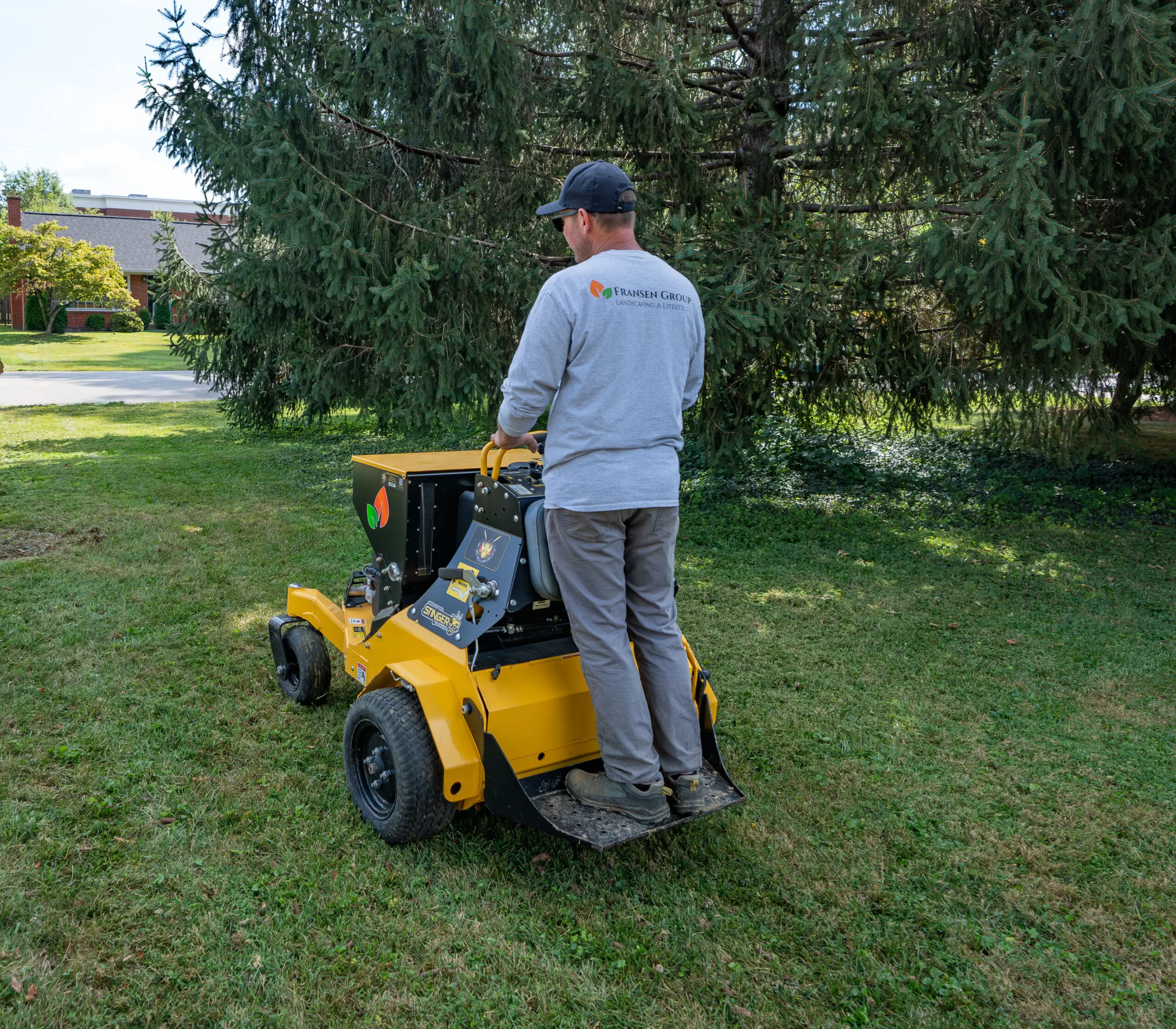 The Fransen Group providing aeration services on an aeration machine