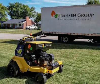 newly aerated lawn in the fall - Louisville