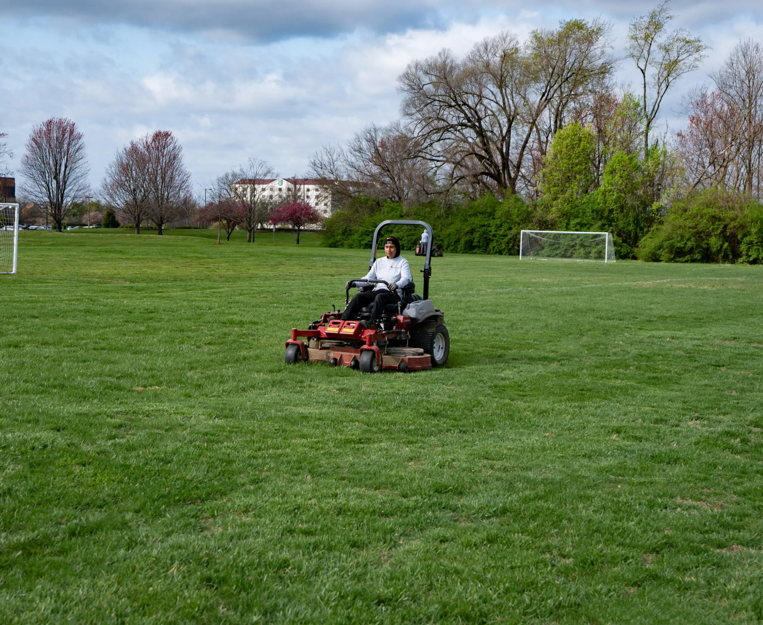 The Fransen Group mowing sports turf