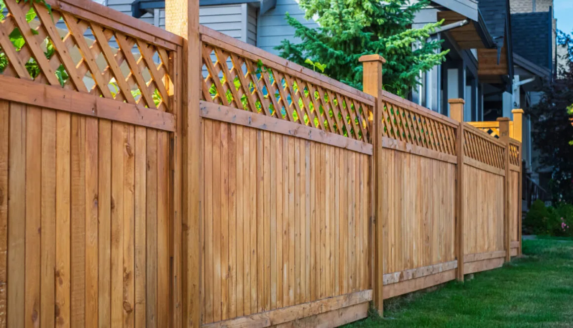Nice wooden fence outside of a garden