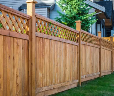 Nice wooden fence outside of a garden