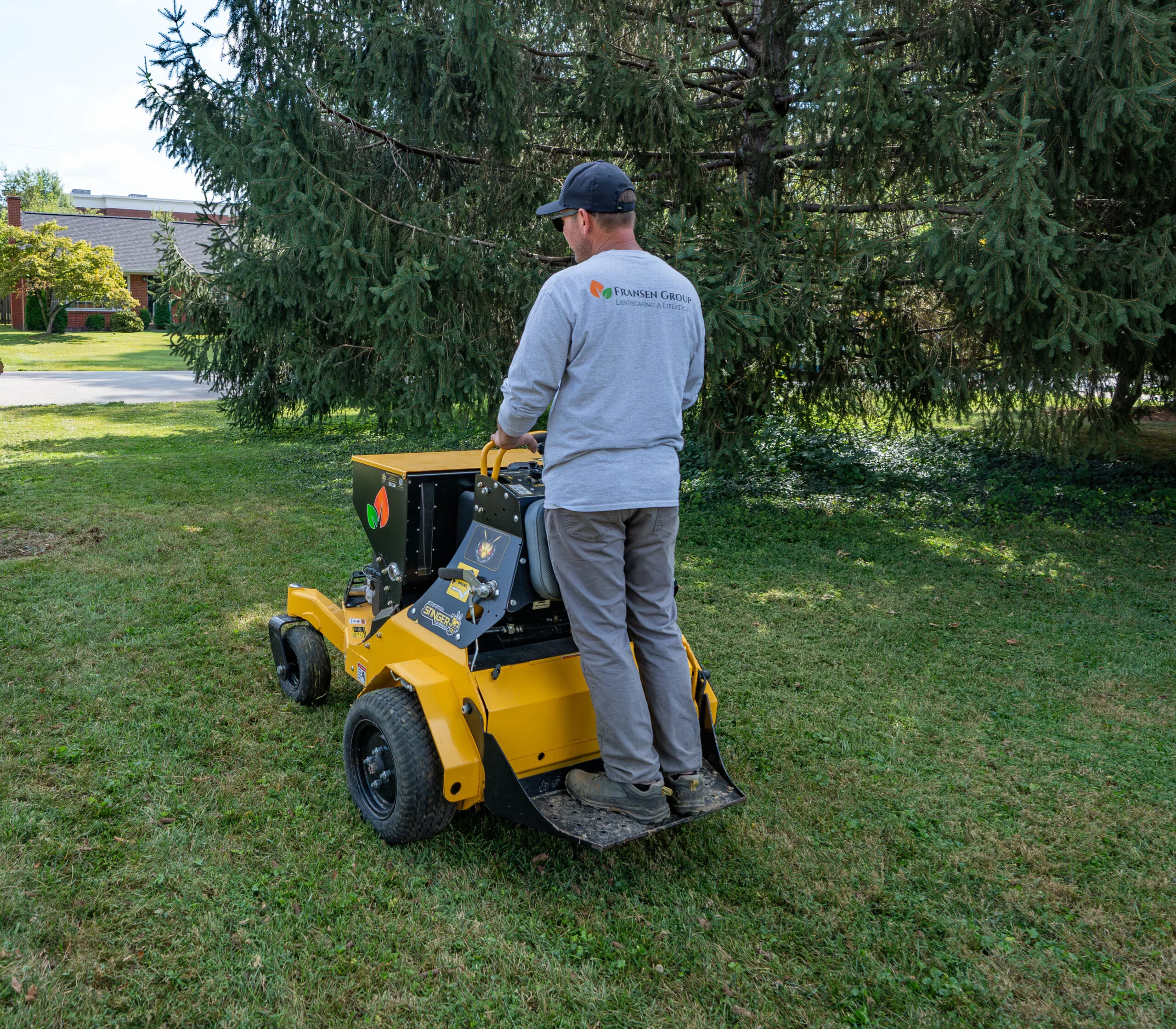 The Fransen Group providing aeration services on an aeration machine