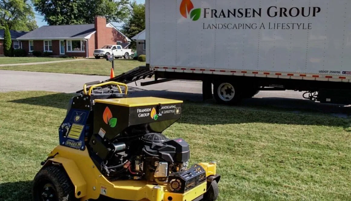 newly aerated lawn in the fall - Louisville