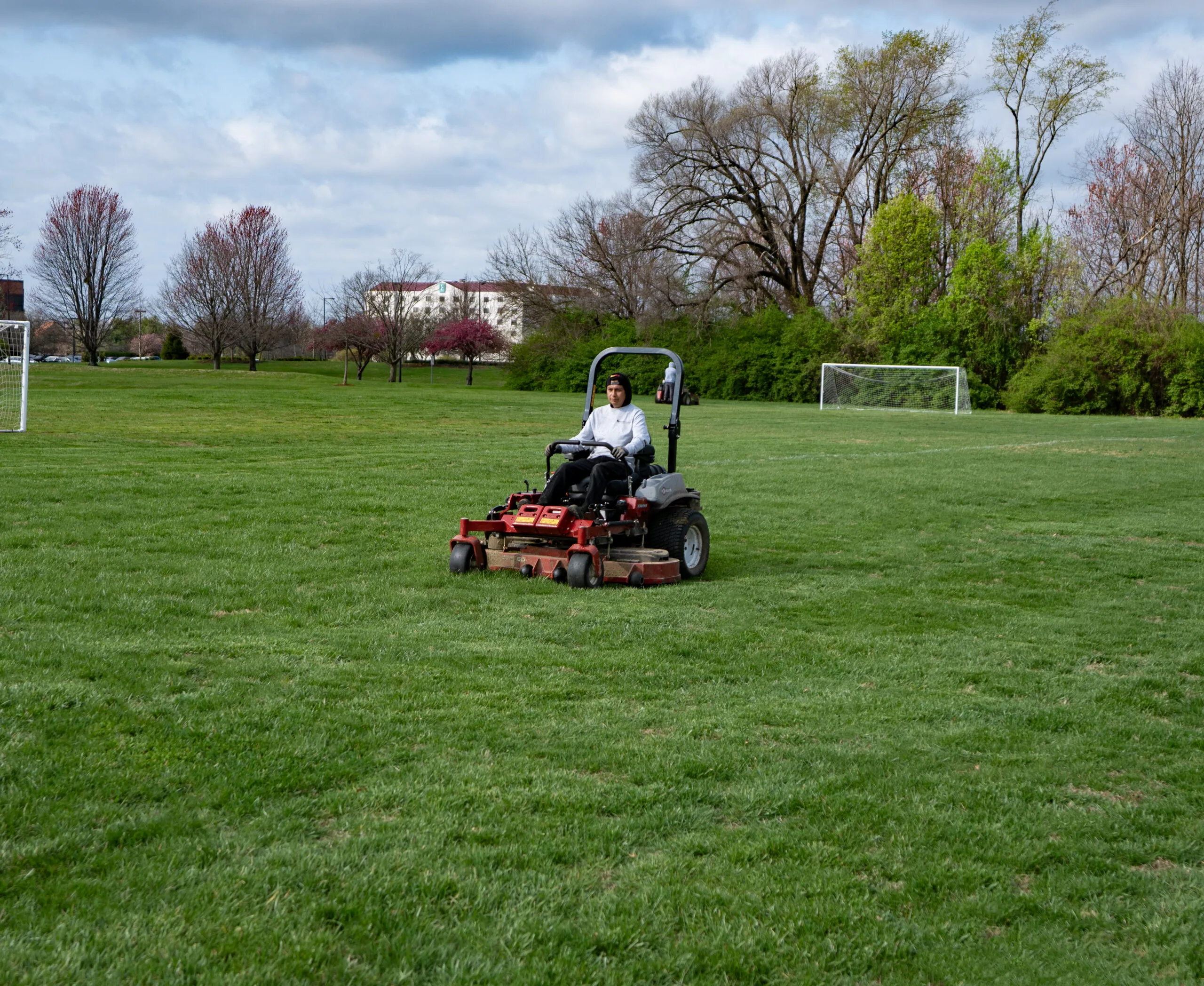 The Fransen Group mowing sports turf